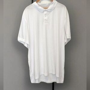 NWT basic editions men's white polo shirt big men's 4XL